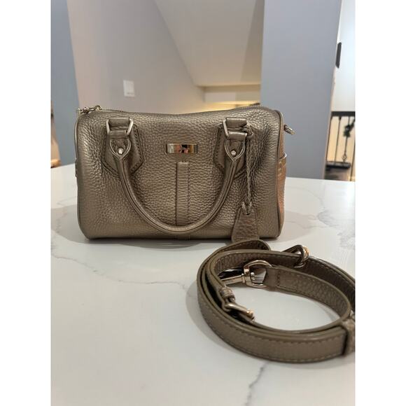 Cole Haan Handbags - Cole Haan Metallic Bronze Carry-All Satchel Shoulder Bag – Leather Purse